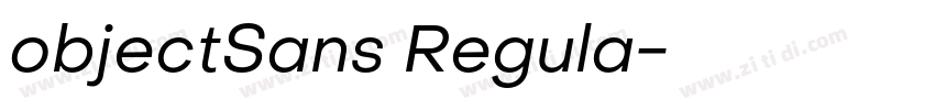objectSans Regula字体转换